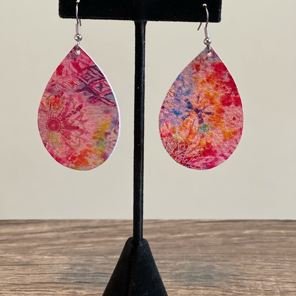 2” Tie Dye Earrings